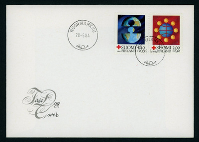 FDC 1984 Punainen Risti ( PR ) Noormarkku-leima