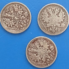 Aleksanteri III, hopea 25 penniä vuosilta 1890, 1891, 1894. - pikkukuva 2