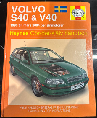 Haynes 3585 Volvo S40 & V40 1996 - 2004 korjausopas - ruotsi