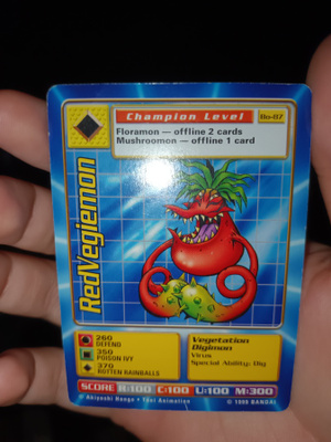 1999 Digimon - Digital Monsters Red Vegiemon #BO-87