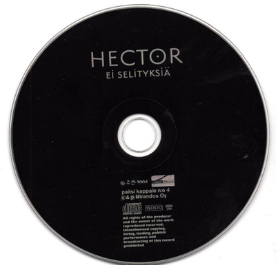 CD: HECTOR - EI SELITYKSIÄ (ilman koteloa ja kansipaperia)