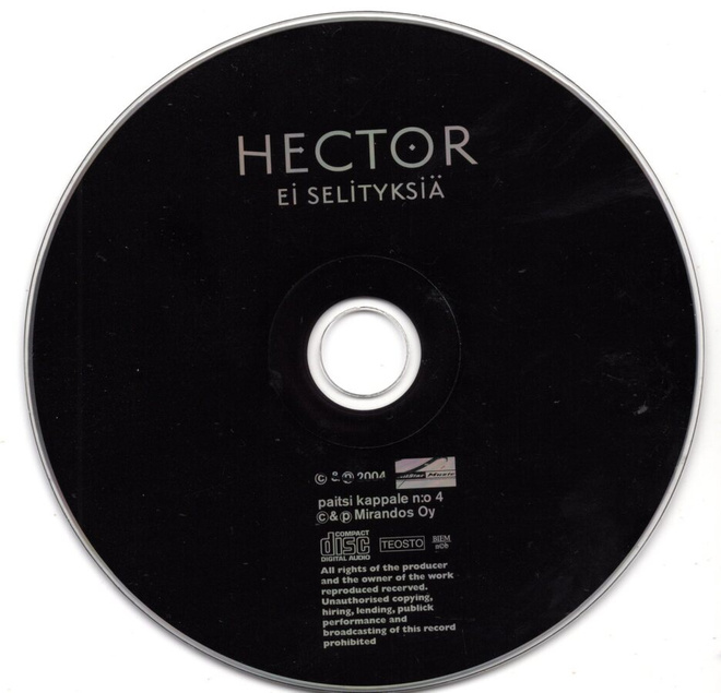 CD: HECTOR - EI SELITYKSIÄ (ilman koteloa ja kansipaperia)