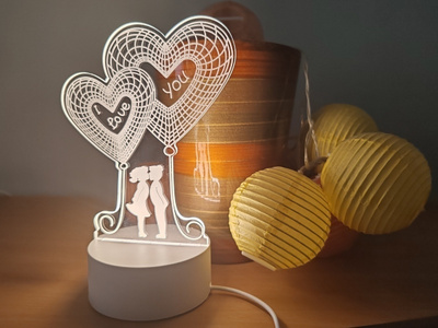 3D USB Akryylivalotaulu