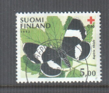 1992 Pr 5 mk kaunisleimaisena