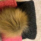 Upea pinkki harmaa tupsupipo hand made - pikkukuva 5