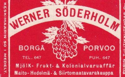 Borgå .Porvoo  Werner Söderholm  g b575