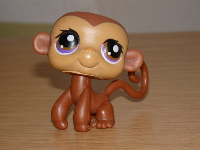 LITTLEST PET SHOP ruskea lilasilmä APINA #56