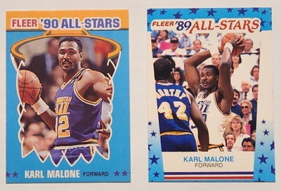 KARL MALONE Keräilykortit All-Stars 1989 ja 1990