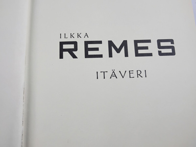 Itäveri - Ilkka Remes 1.p (sid.)