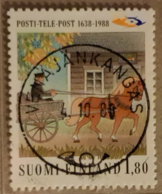 1988 1,80mk Posti 350v: Nappil. Venäjänkangas 4.10.88 (1074)