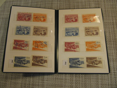 Autopaketti merkkejä 1952-1963 16 kpl.