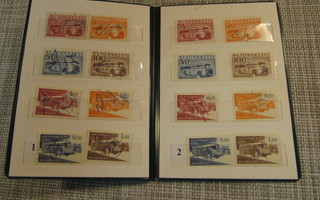 Autopaketti merkkejä 1952-1963  16 kpl.