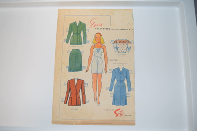 paperinukke Eeva-silo-tyttö 1948