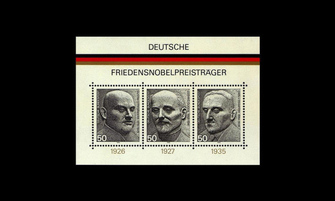 Saksa 871-3BL11 ** Rauhannobel-palkittuja (1975)