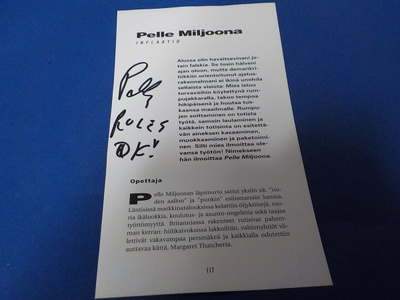 PELLE MILJOONA NIMIKIRJOITUS