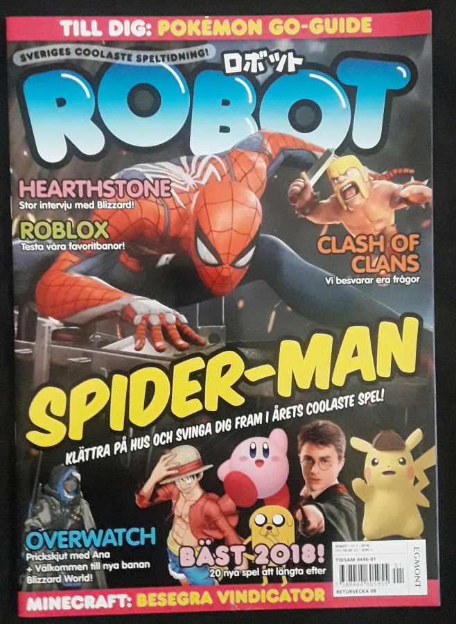 Robot-blad: Spider-Man, Overwatch, Roblox osv. - På svenska