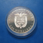 Panama 1 balboa juhlaraha Calgary Olympialaiset - 1988 PROOF - pikkukuva 2