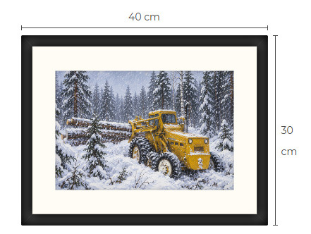 Uusi BM Volvo metsäkone traktori art print 30 cm x 40 cm