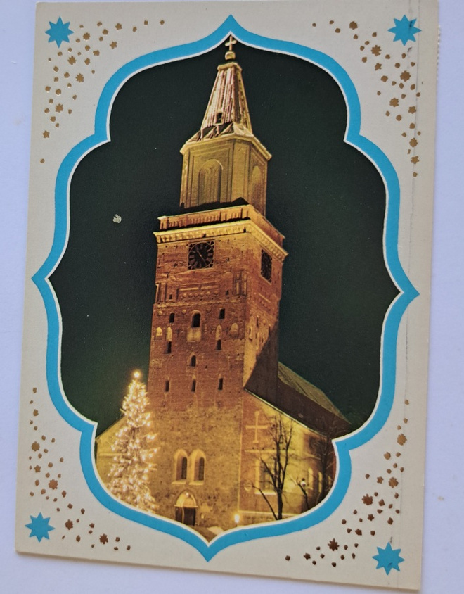 Turun tuomiokirkko, joulukortti, kulkenut1978