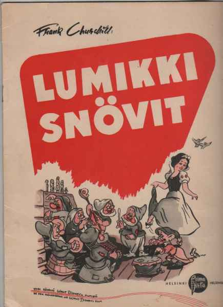 Churchill, Frank: Lumikki Snövit , Prima Vista 1938, (Disney