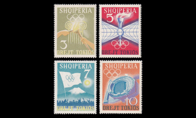 Albania 823-6 ** Kesäolympialaiset Tokio (1964)