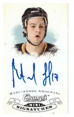MARC-ANDRE GRAGNASI Sabres 09-10 Cahmp´s Mini Signature #MG