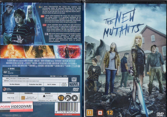 New Mutants	(75 303)	UUSI	-FI-	nordic,	DVD			2020	marvel,