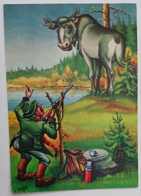 Fingal (Lars Carlsson): Metsästäjä, hirven siirtyminen 1975