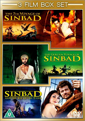 Sinbad 1958,1973,1977 Harryhausen 3 elok Box --SUOMI TXT