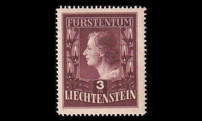 Liechtenstein 305B ** Kuninkaallinen pariskunta 3 Fr (14¾)