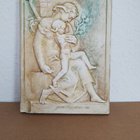 Jussi Vikainen ÄITI JA LAPSI kipsireliefi 20x14 cm - pikkukuva 1