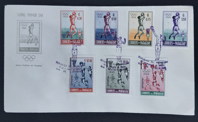 1960 FDC Olympiakuori Paraguay