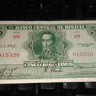Bolivia 5 bolivanos 1928 P129 sn320 XF - pikkukuva 1