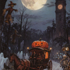 Halloween vaunun katolla suuri kurpitsa - pikkukuva 1