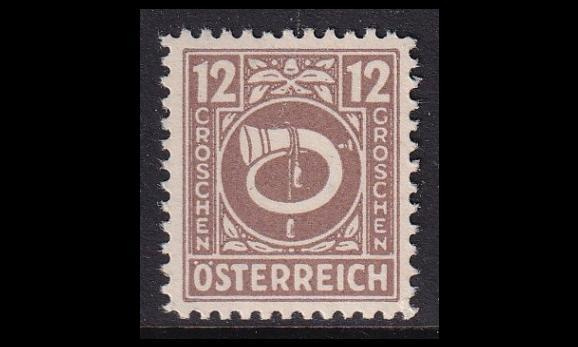 Itävalta 728 ** Käyttösarja Postitorvi 12 g (1945)