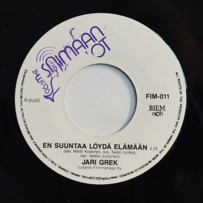 Single: Grek, Jari - En suuntaa löydä elämään / Laulajan tie