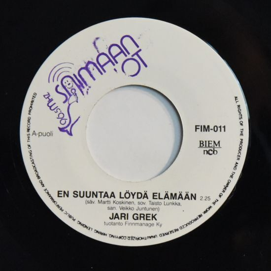 Single: Grek, Jari - En suuntaa löydä elämään / Laulajan tie