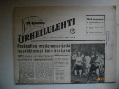 Suomen Urheilulehti Nro 38/1954 (25.2)