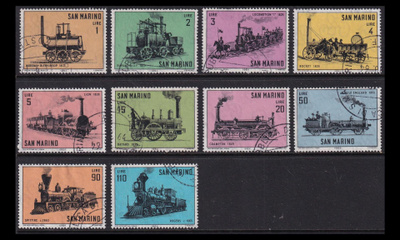 San Marino 814-23 o Vanhoja höyryvetureita (1964)