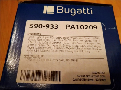 Nissan Renault Suzuki Di-vesipumppu Bugatti PA10209, 590-933