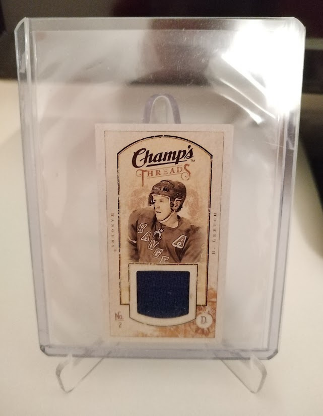 2009-10 UPPER DECK CHAMP'S BRIAN LEETCH THREADS JERSEY