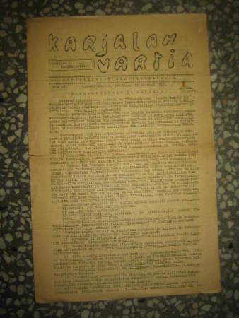 Sanomalehti: Karjalan vartia 21.10.1920