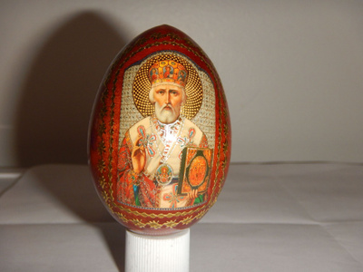 Puinen ikonimuna Pyhä Nikolaus