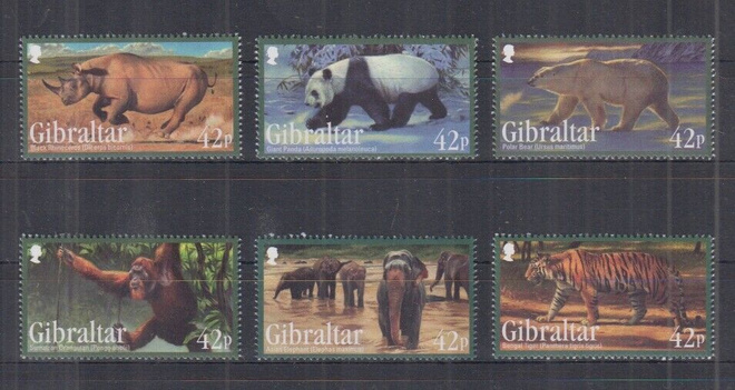 UHANALAISET ELÄIMET eläinaiheinen sarja GIBRALTAR **