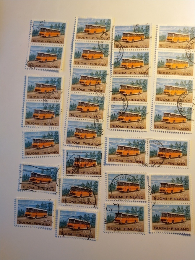 Postimerkki Linja-auto