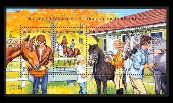 1117-20BL6 ** Nuorten harrastuksia ratsastus (1990)