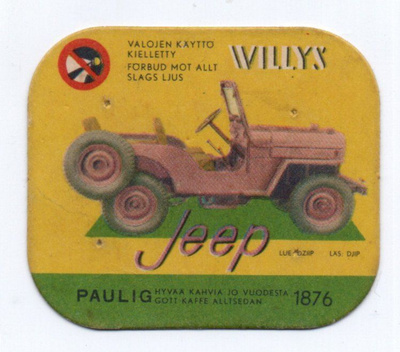Kahvilappu Paulig JEEP