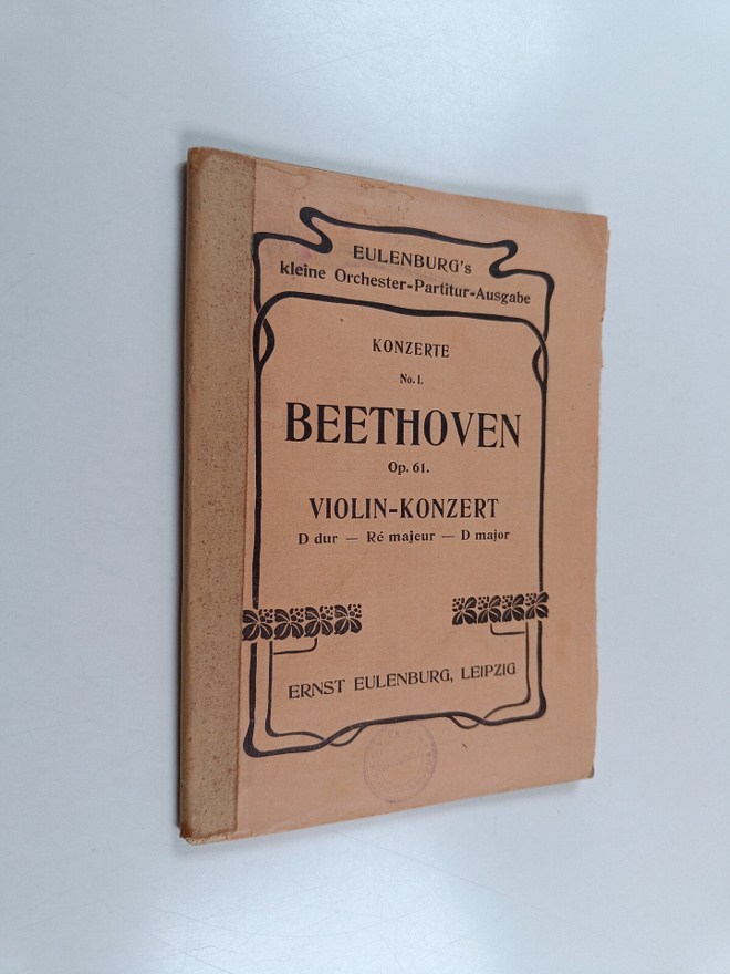 Beethoven Op. 61. Violin-konzert D dur - Re majeur - D ma...