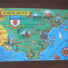 South Devon, England 1970-luku karttakortti - pikkukuva 1