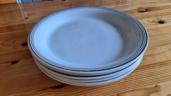 Arabia Platina ruokalautaset 23 cm, 6 kpl